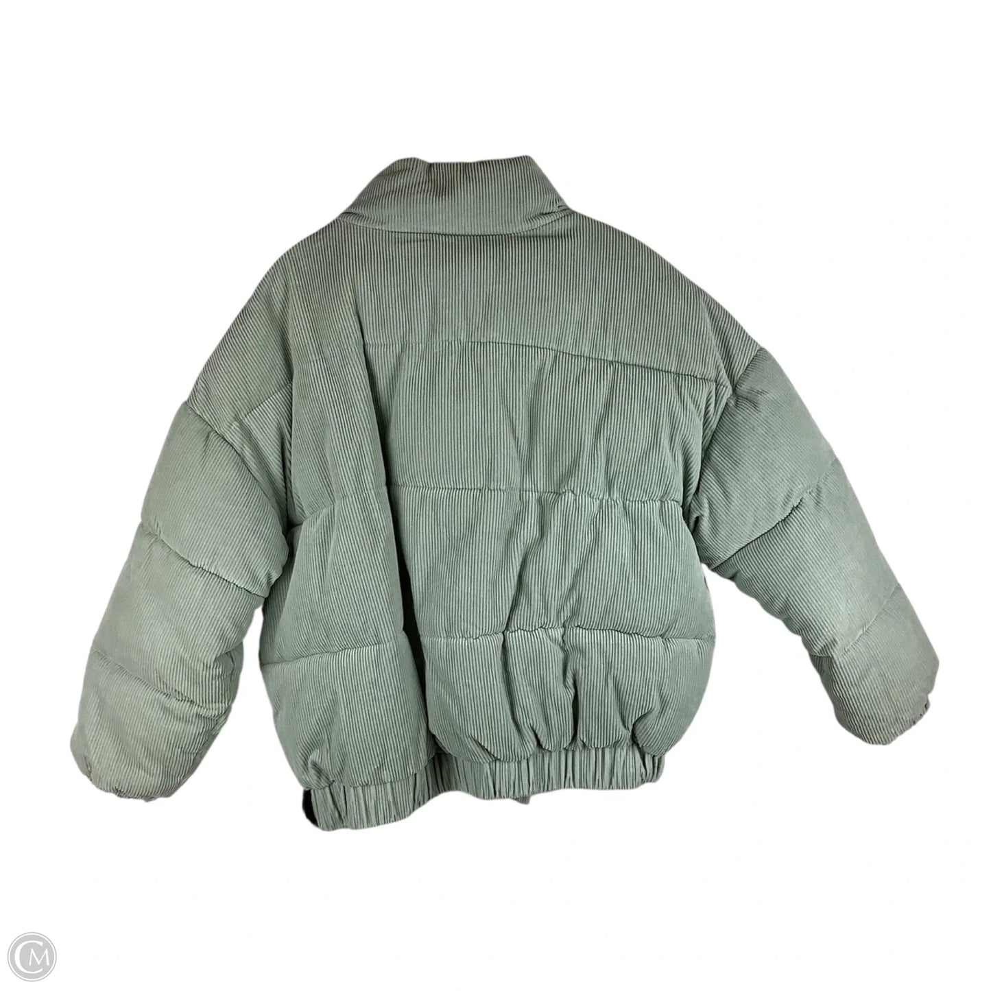 Coat Puffer & Quilted By Forever 21 In Green, Size: M