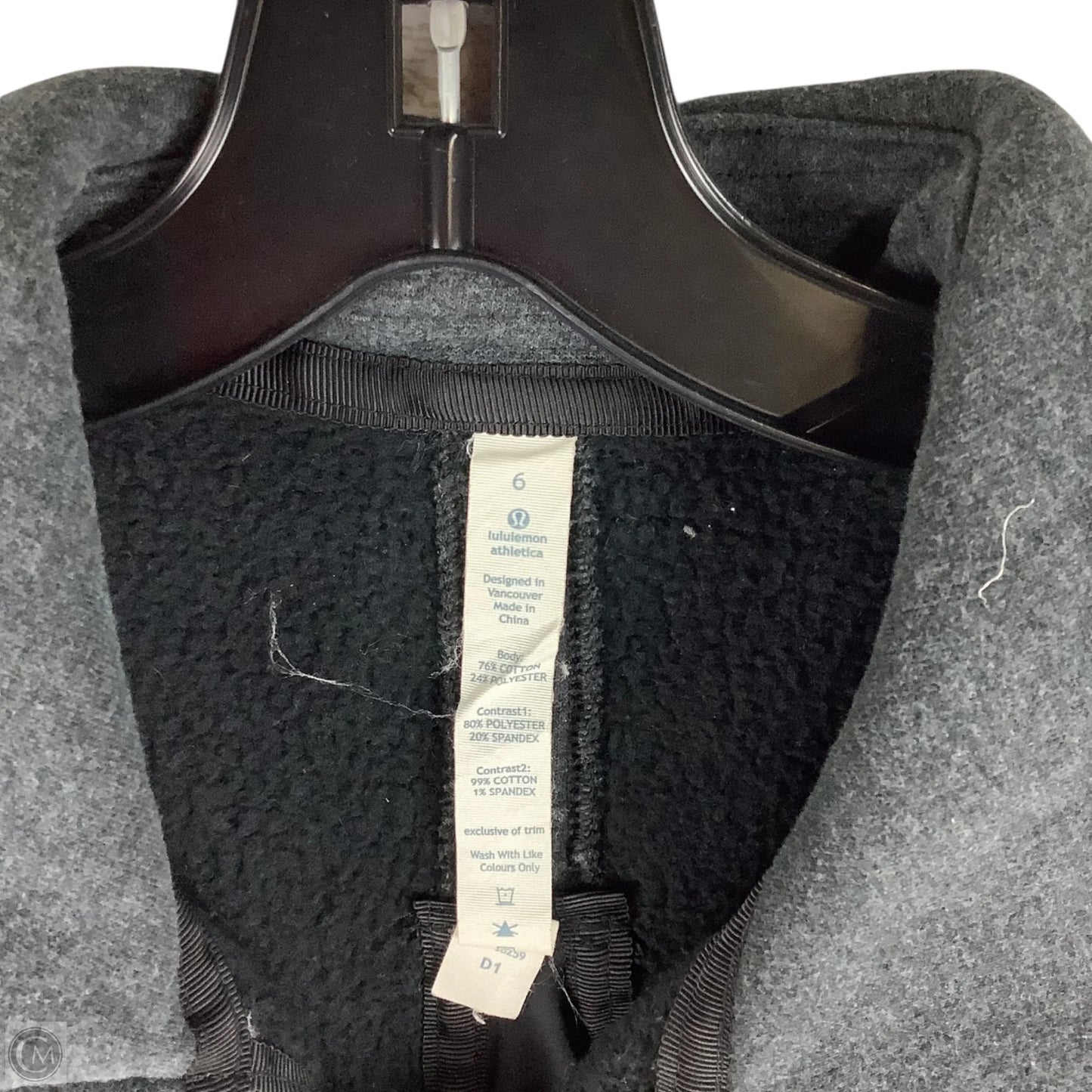 Athletic Jacket By Lululemon In Grey, Size: 6