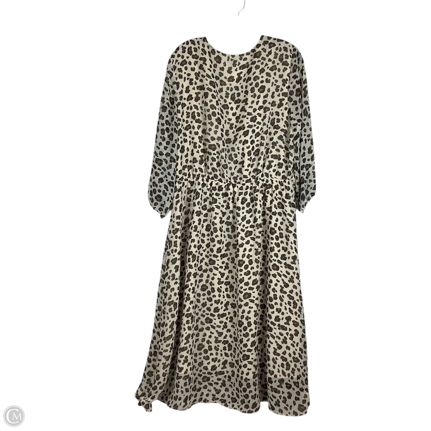 Dress Party Midi By Loft In Animal Print, Size: Xl