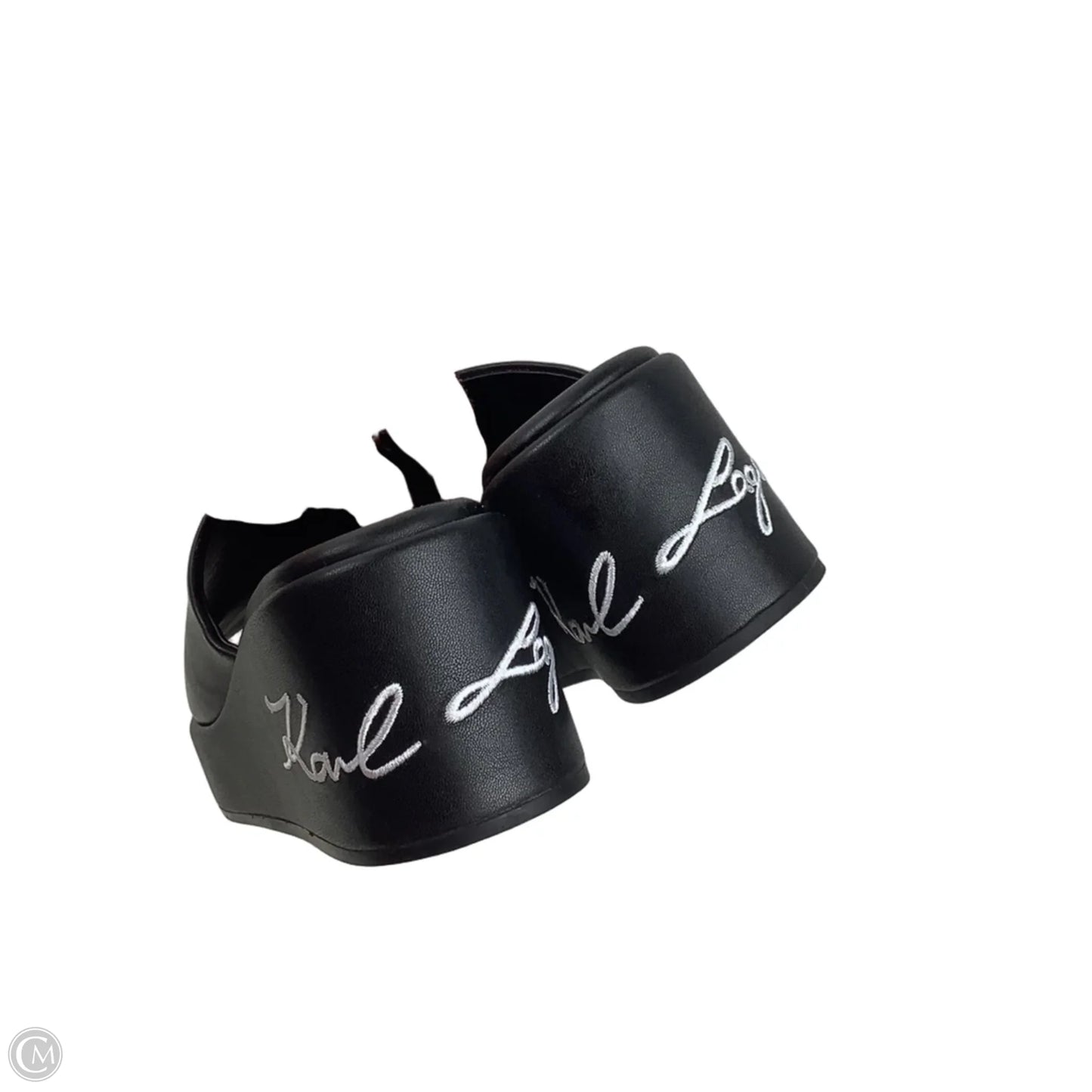Sandals Designer By Karl Lagerfeld In Black, Size: 7.5