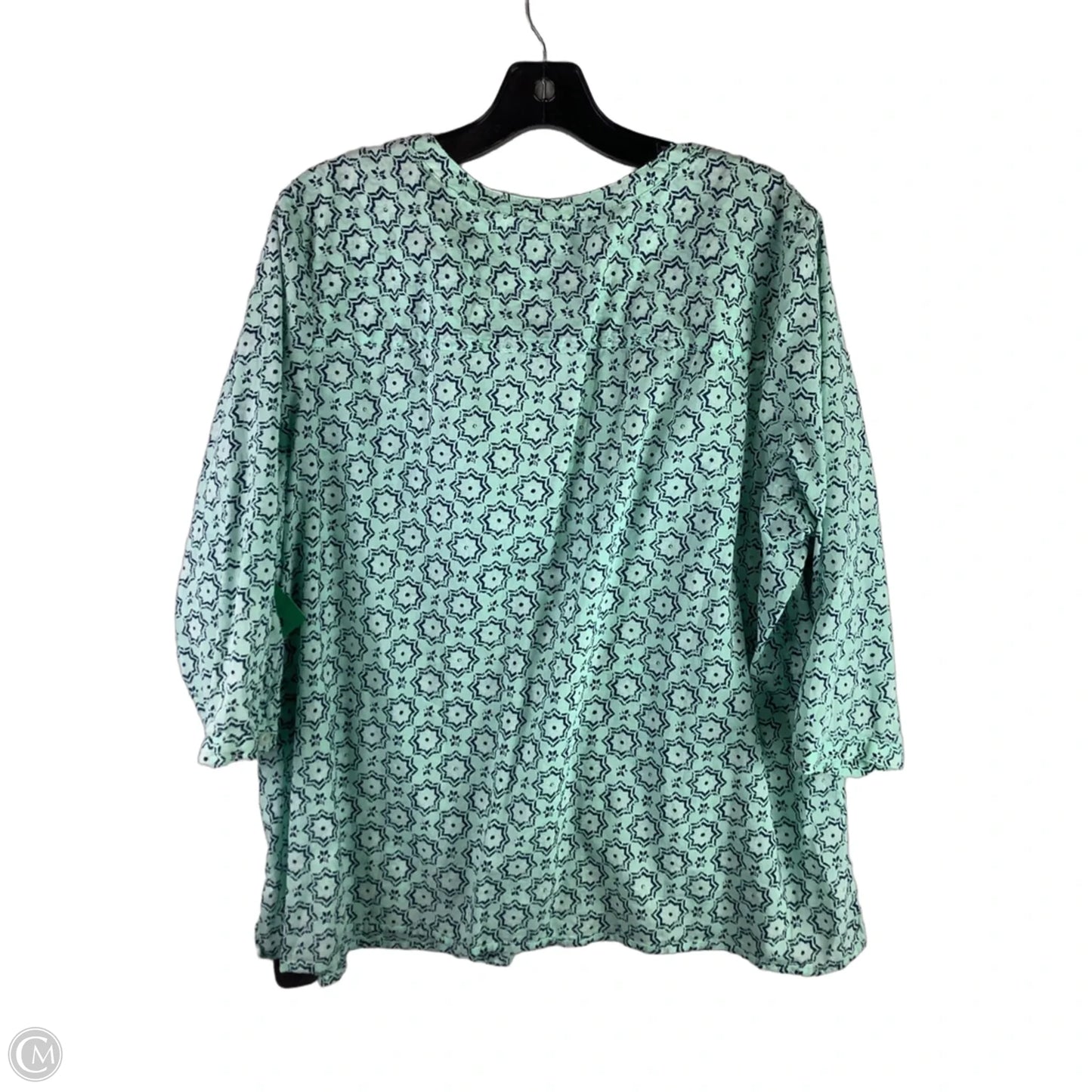 Top Short Sleeve By Talbots In Blue, Size: 2x