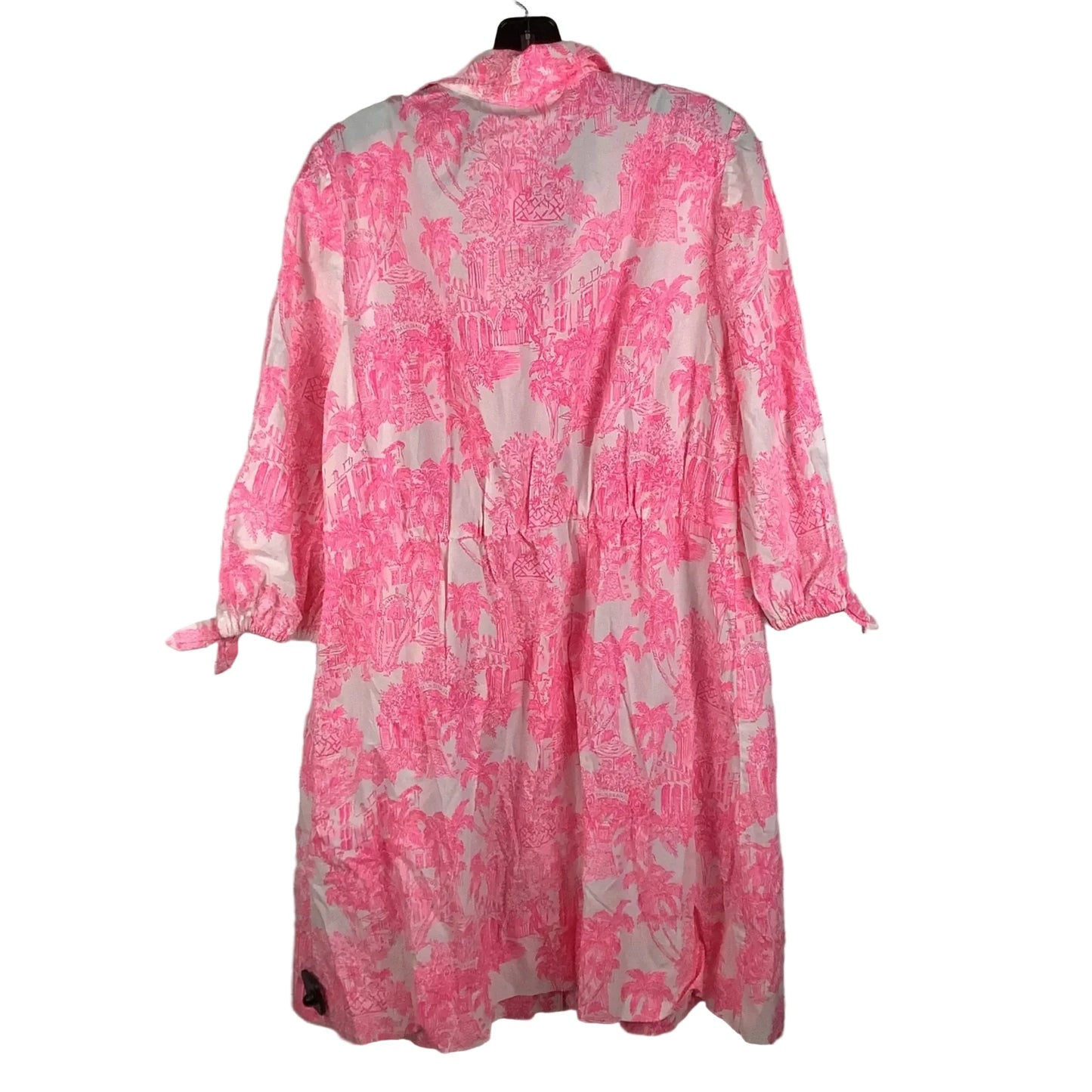 Dress Designer By Lilly Pulitzer In Pink & White, Size: 16