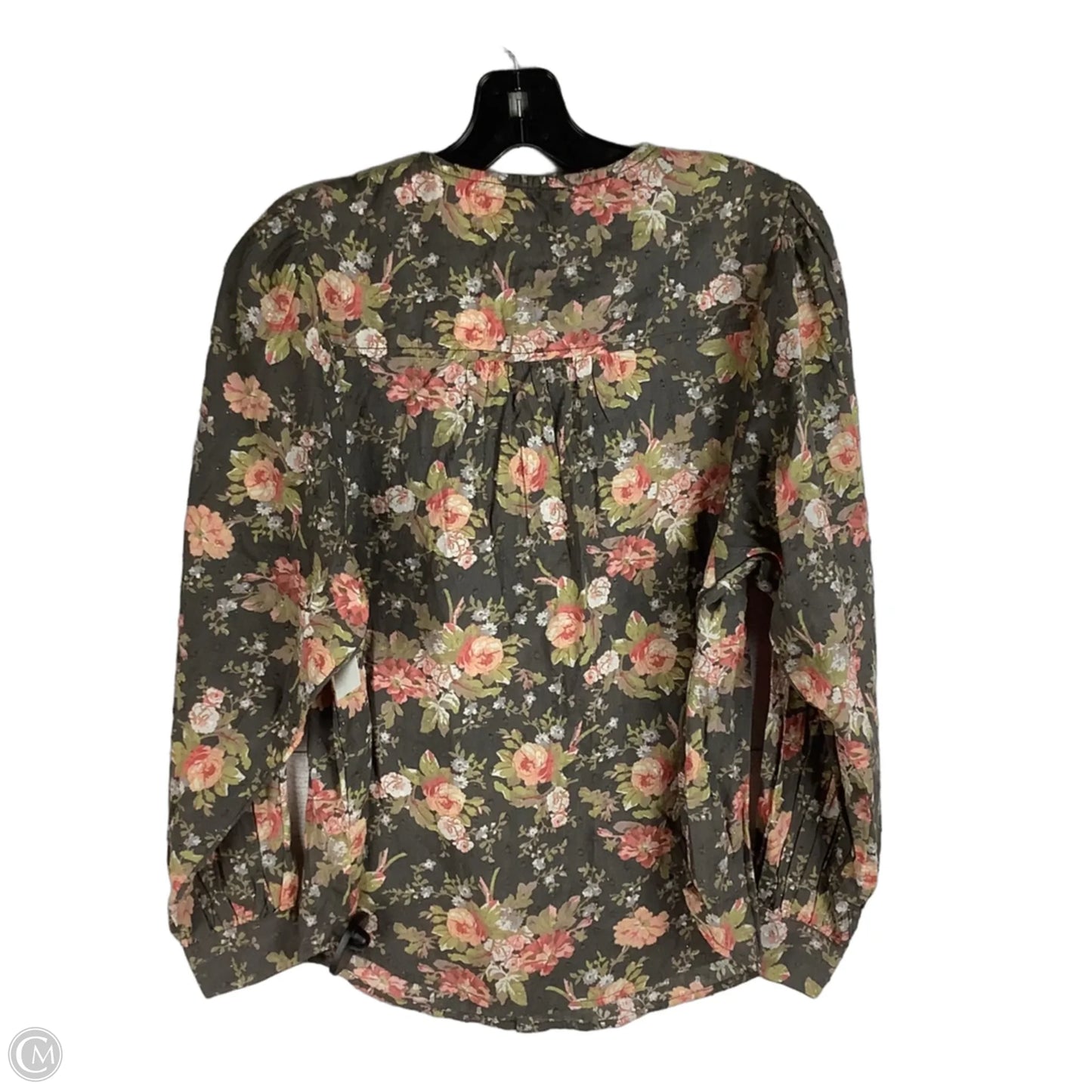 Top Long Sleeve By Anthropologie In Floral Print, Size: Xs