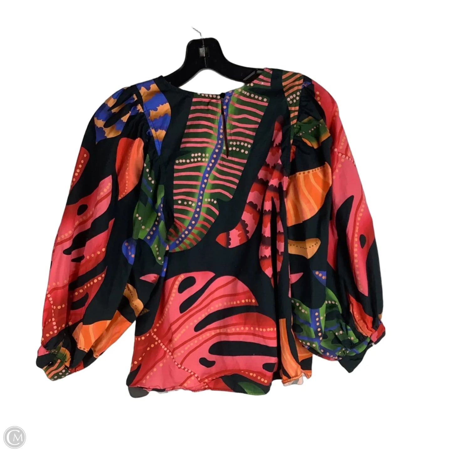 Top Long Sleeve By Cmc In Tropical Print, Size: M