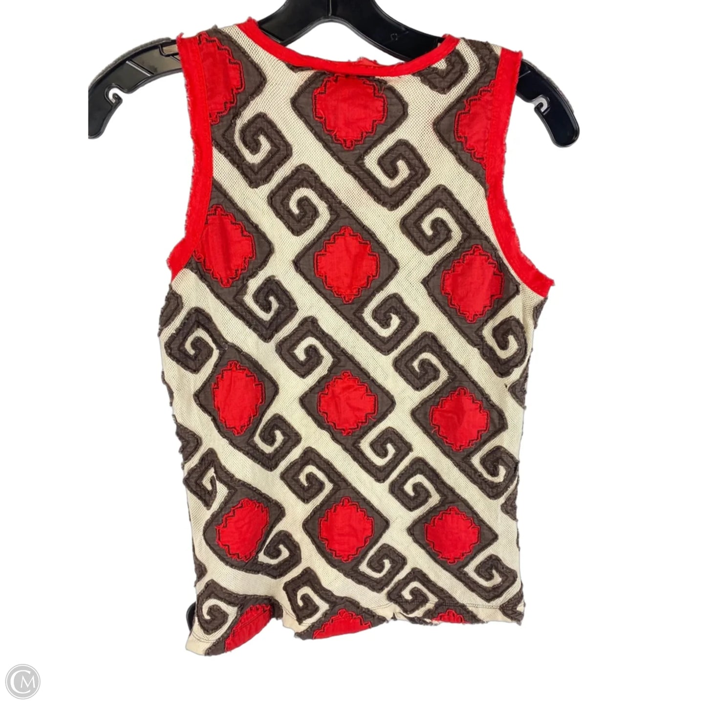 Top Sleeveless Designer By Tory Burch In Brown & Red, Size: Xs
