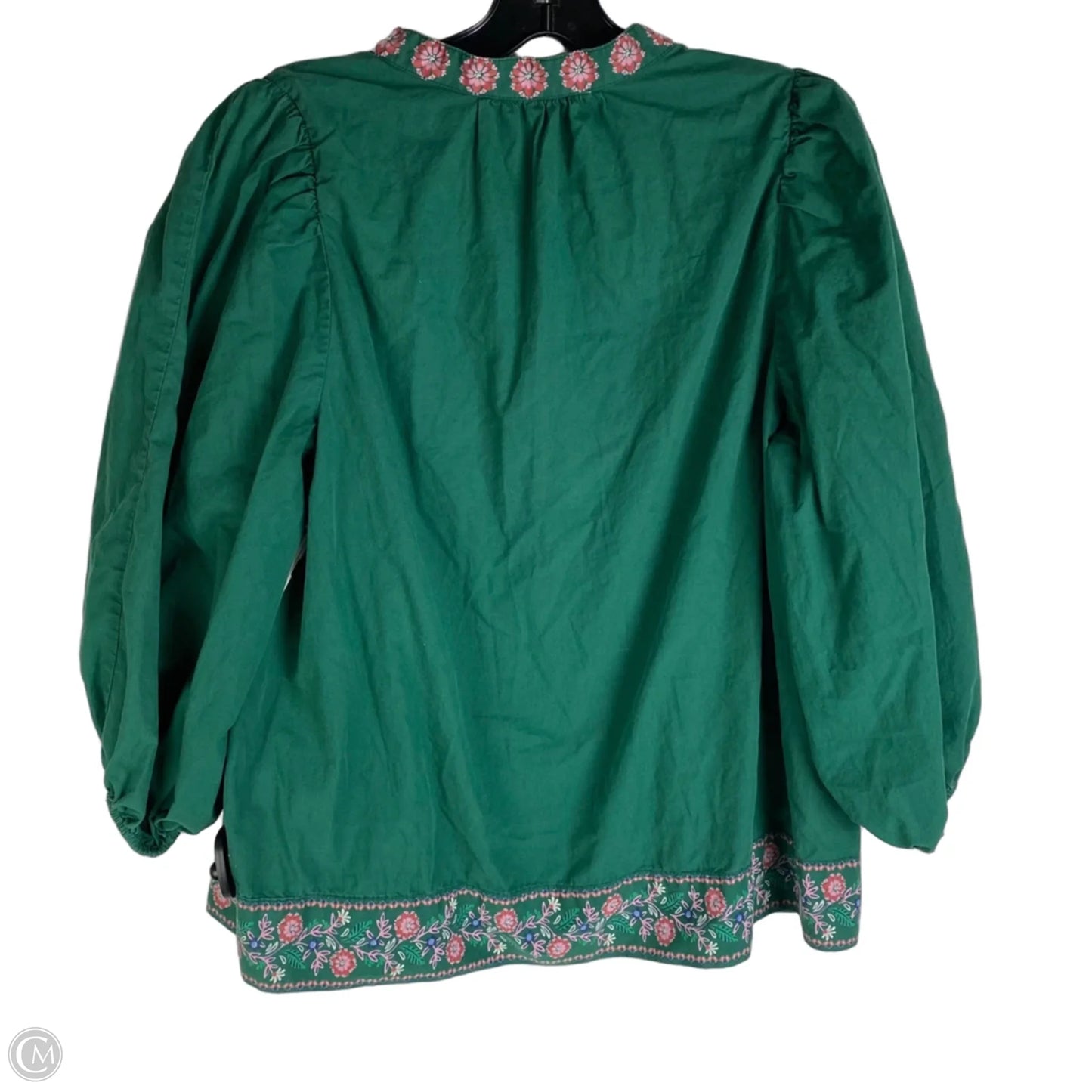 Top Long Sleeve By Crown And Ivy In Green, Size: L