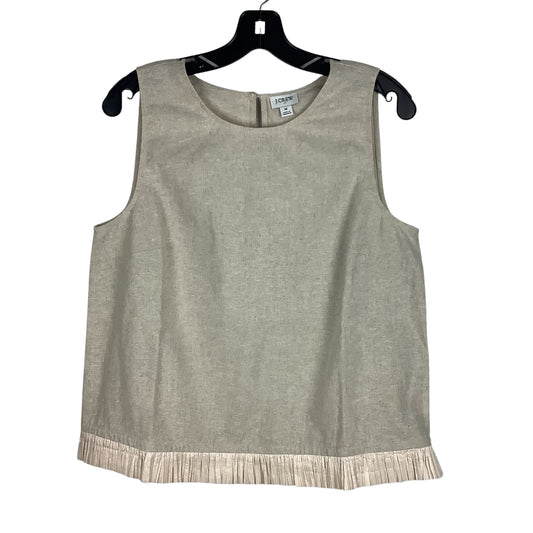 Top Sleeveless By J. Crew In Tan, Size: M