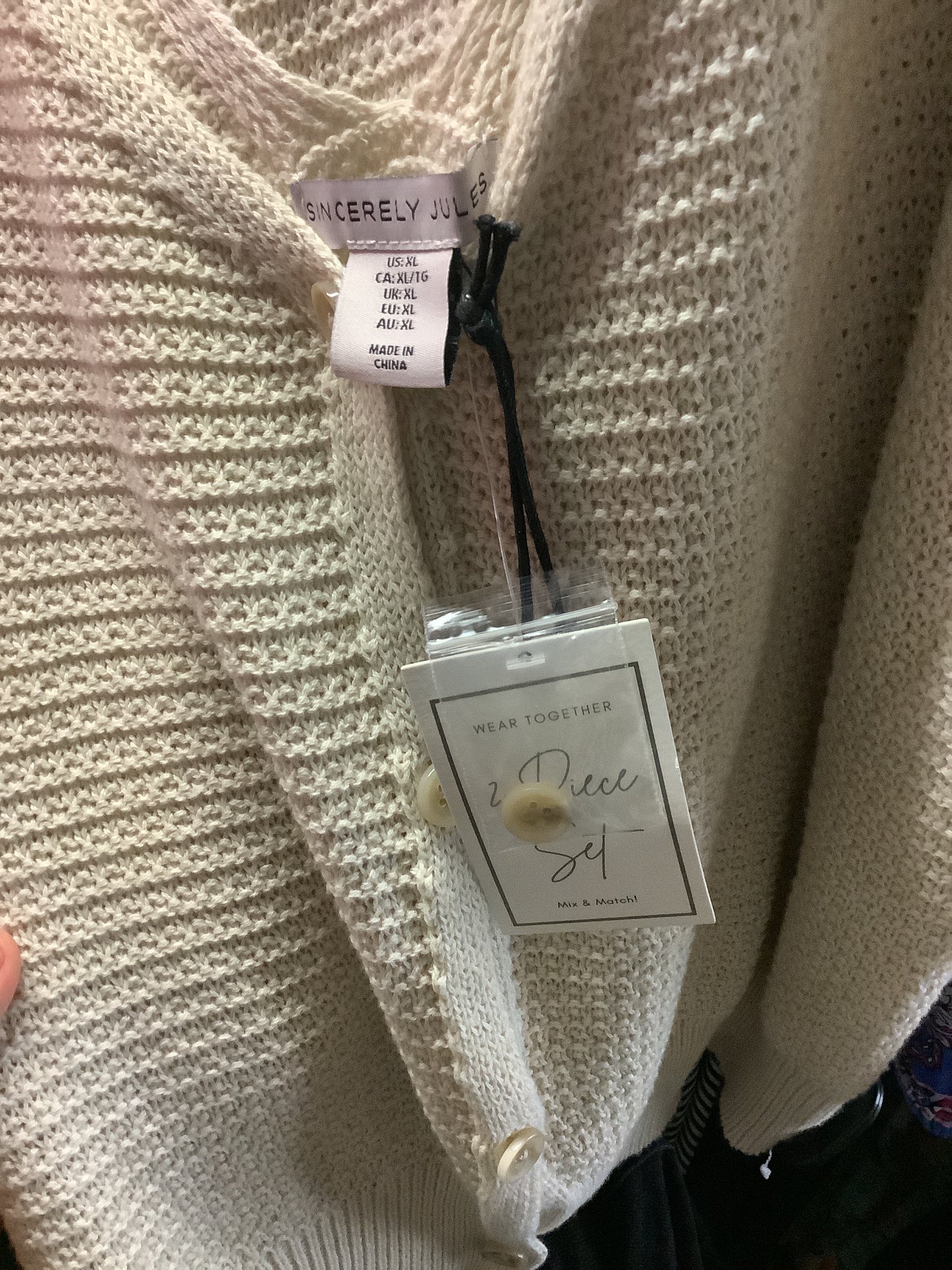 Pants Set 2pc By Sincerely Jules In Cream, Size: Xl