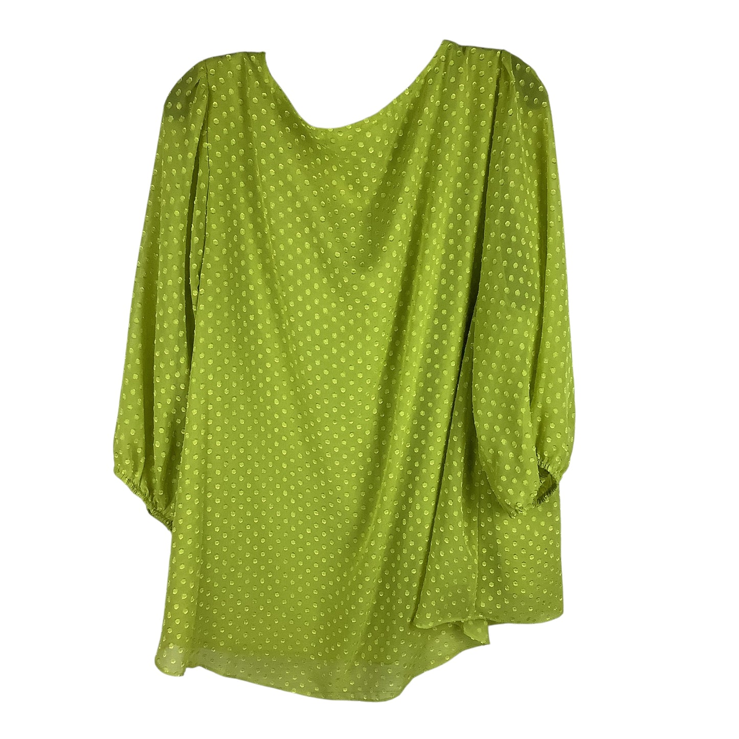 Top Long Sleeve By Cato In Green, Size: 2x (22/24)