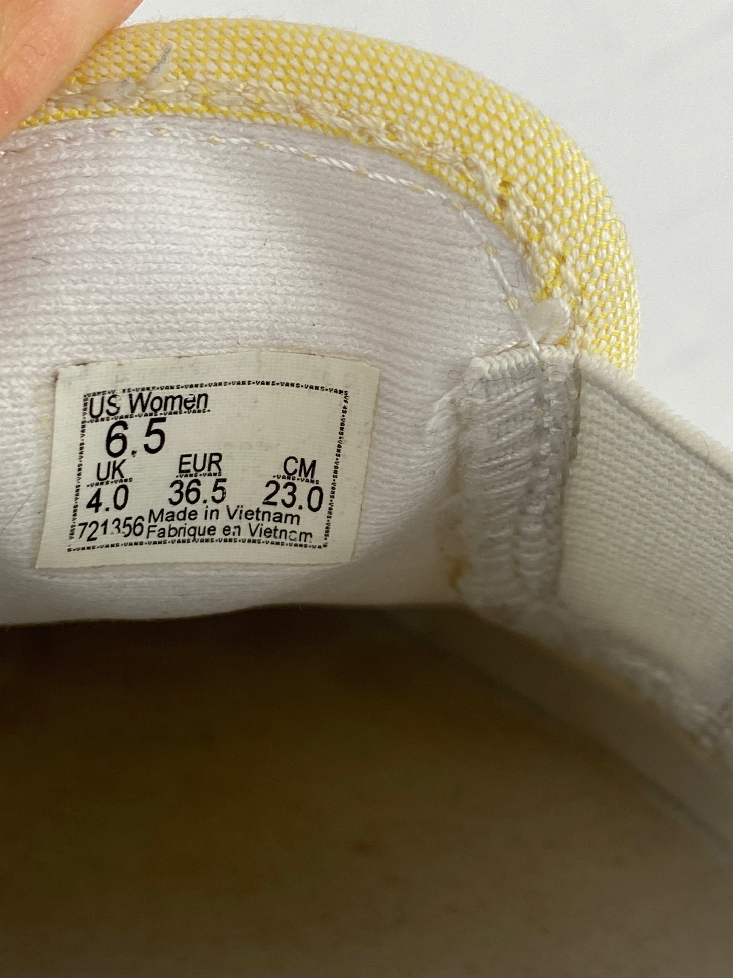Shoes Flats By Vans In Yellow, Size: 6.5