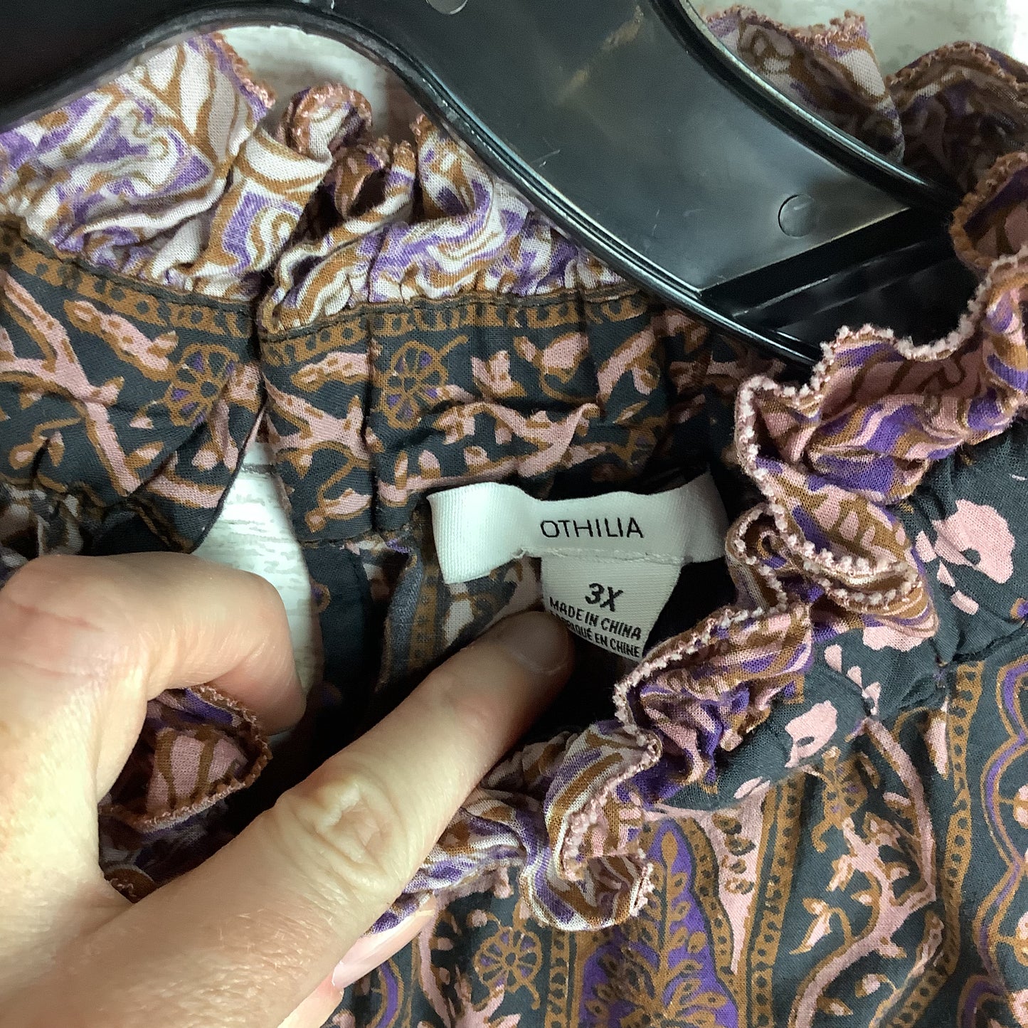 Top Short Sleeve By Cmc In Purple, Size: 3x