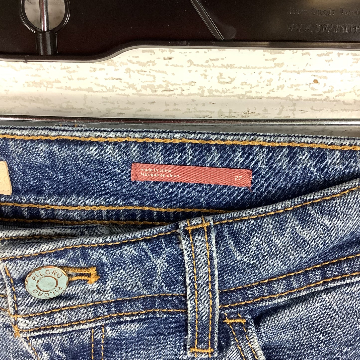 Jeans Straight By Pilcro In Blue Denim, Size: 4 (27)