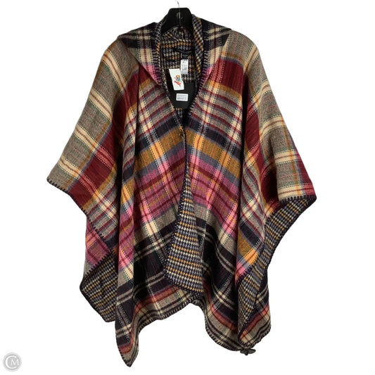 Poncho By Marc New York In Plaid Pattern, Size: Osfm