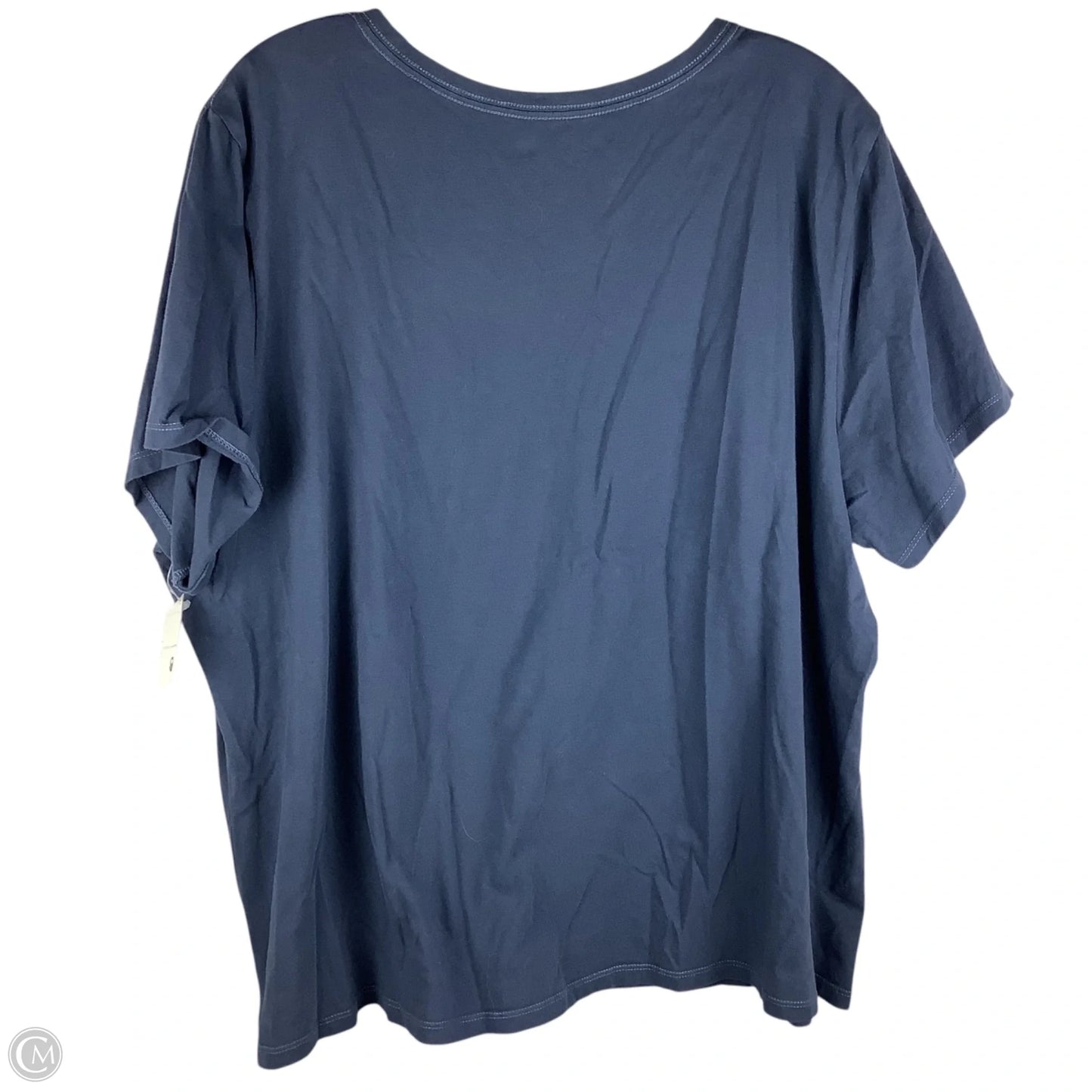 Top Short Sleeve By Life Is Good In Blue, Size: 3x