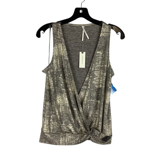 Top Sleeveless By Anthropologie In Silver, Size: S