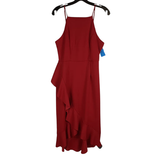 Dress Party Midi By Francesca's In Red, Size: M