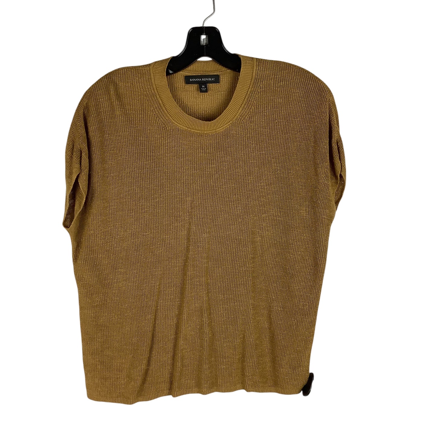 Top Short Sleeve By Banana Republic In Tan, Size: M