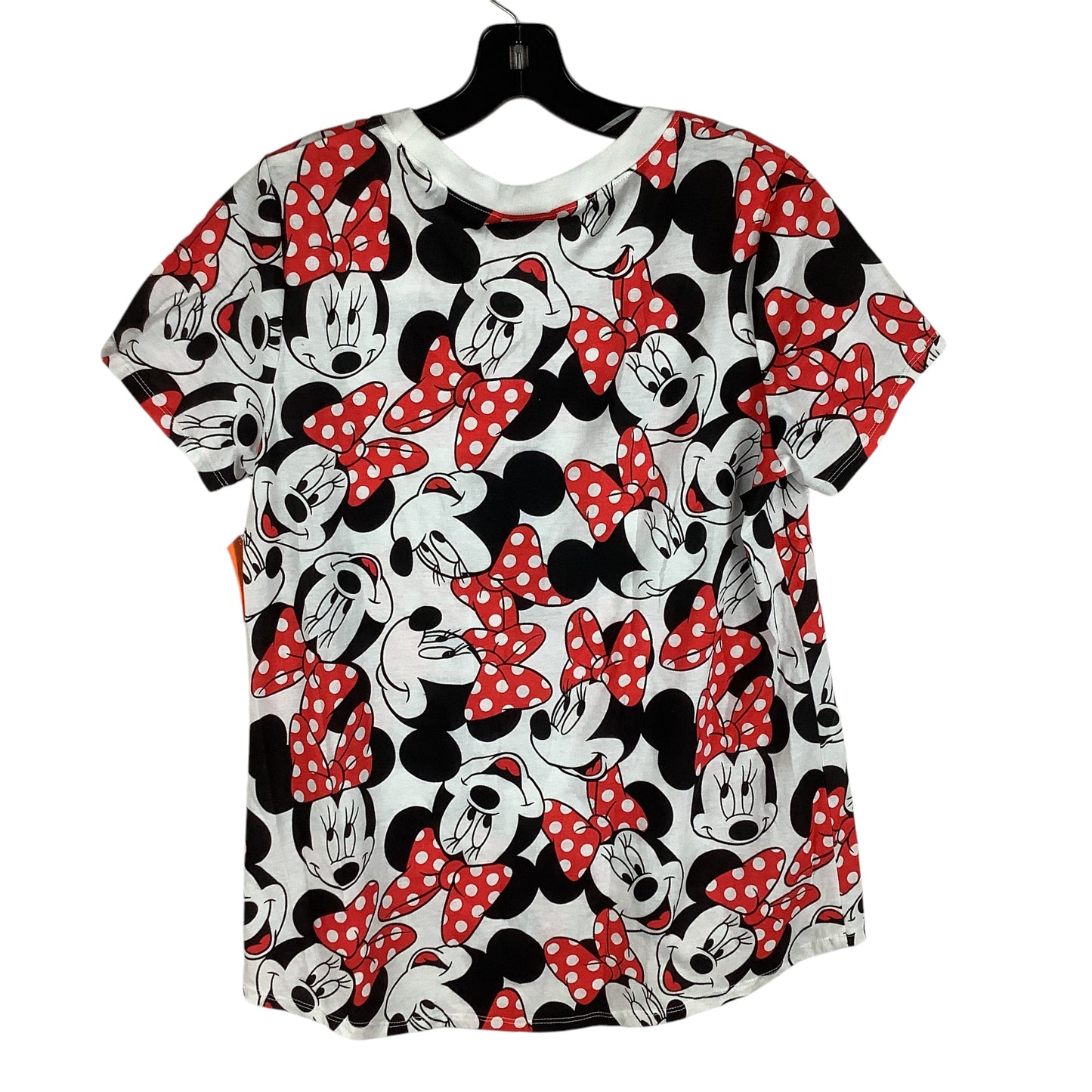 Top Short Sleeve Basic By Disney Store In Black & White, Size: Xl