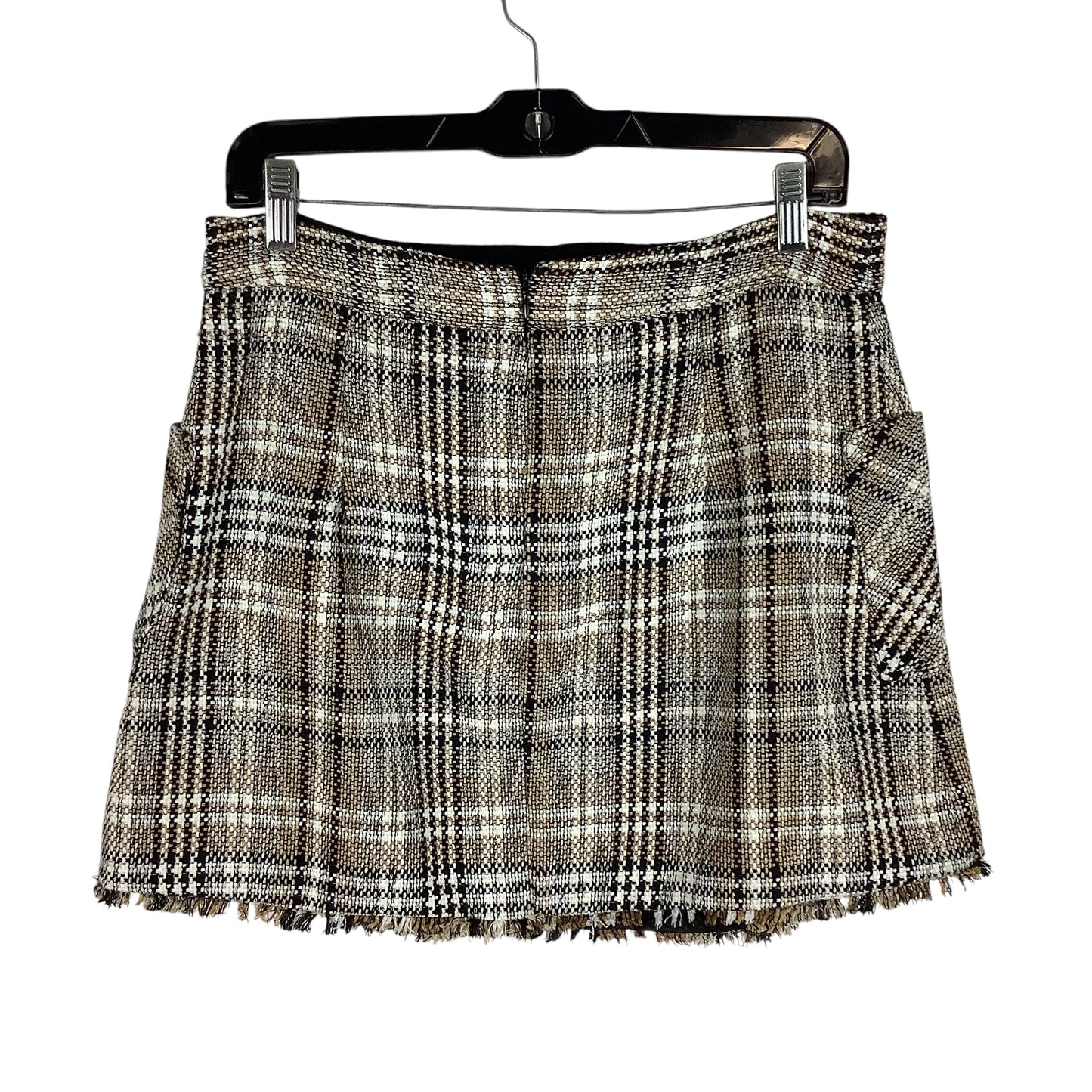 Skirt Mini & Short By Zara In Plaid Pattern, Size: L