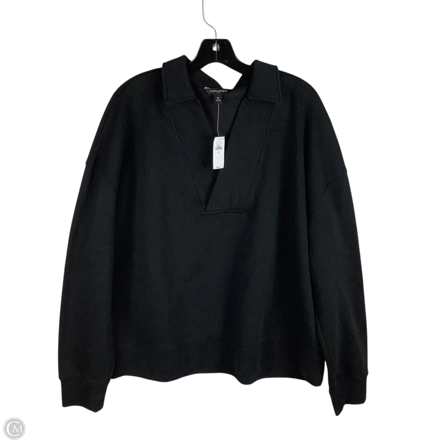 Top Long Sleeve By Banana Republic In Black, Size: Xl