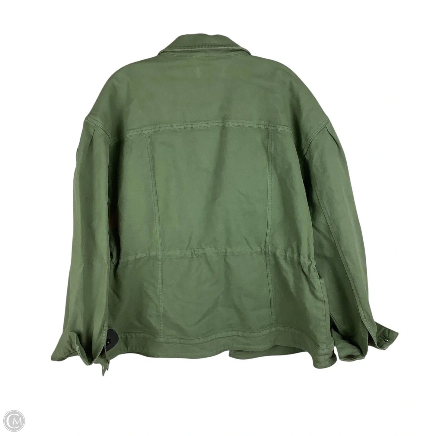 Jacket Denim By Loft In Green Denim, Size: L