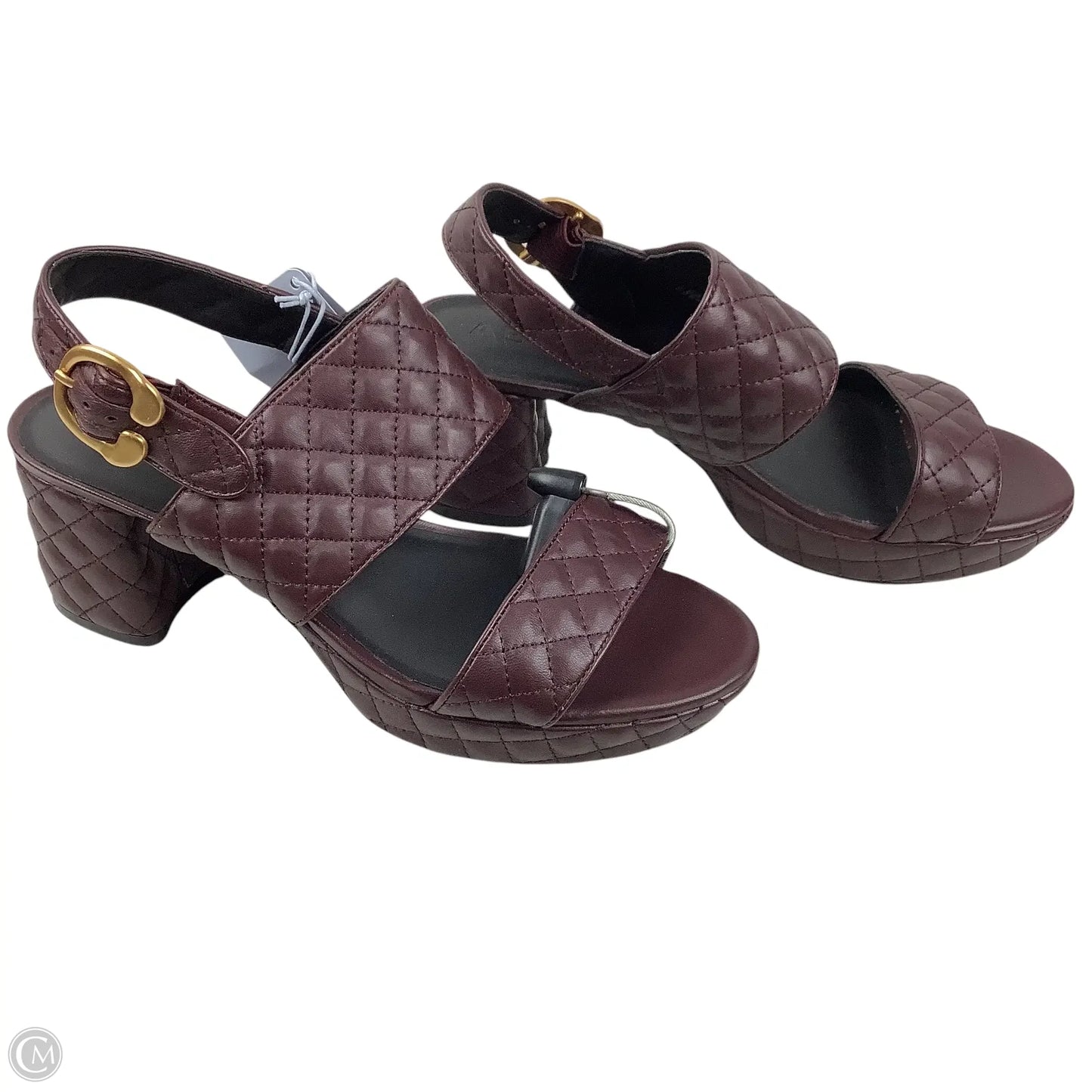 Sandals Heels Block By Aerosoles In Maroon, Size: 11