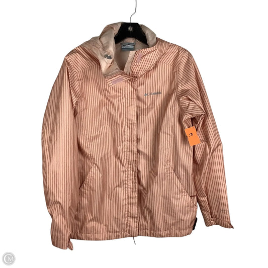 Jacket Windbreaker By Columbia In Peach, Size: S