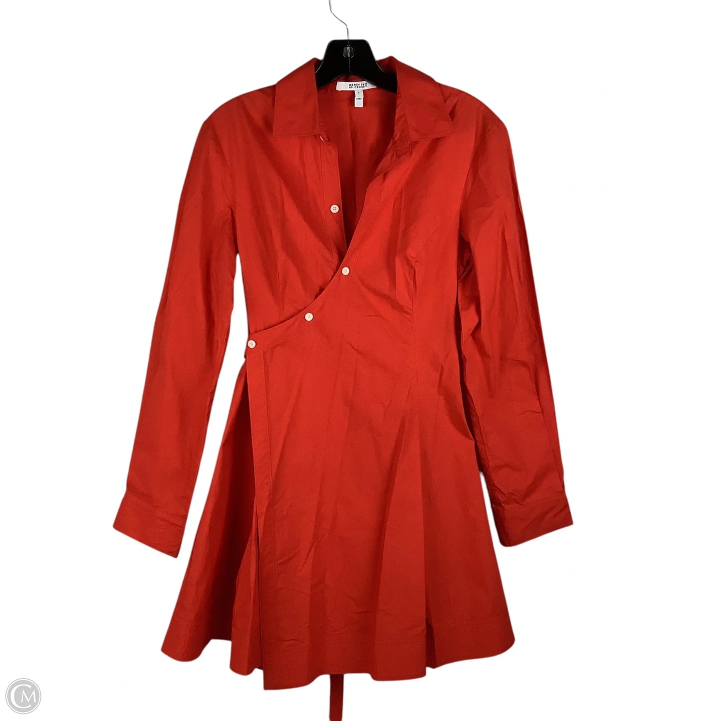 Dress Designer By Derek Lam In Reddish Orange, Size: 6