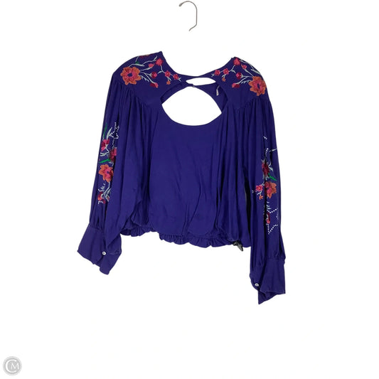 Top Long Sleeve By Free People In Purple, Size: M