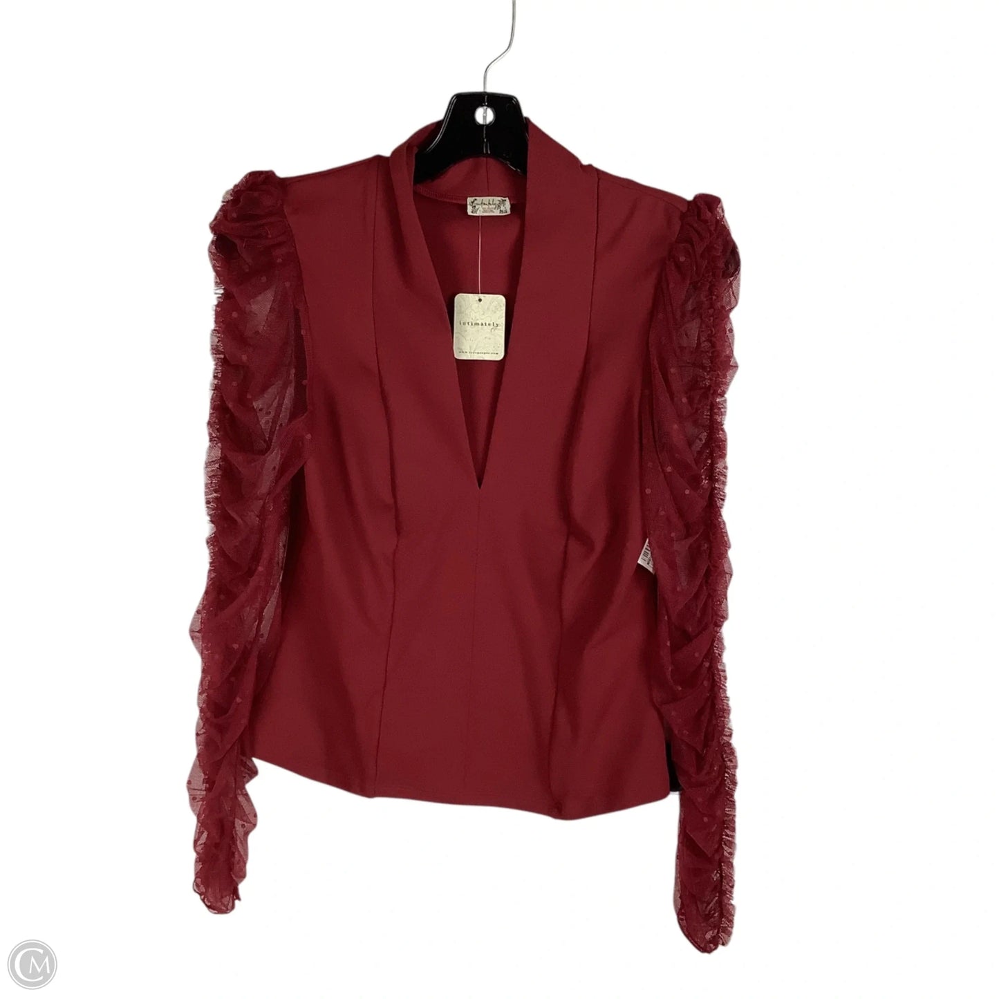 Top Long Sleeve By Free People In Red, Size: M