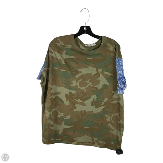 Top Short Sleeve By We The Free In Camouflage Print, Size: L