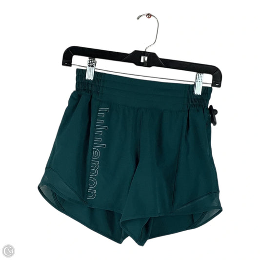 Athletic Shorts By Lululemon In Green, Size: 4