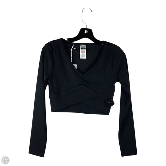 Athletic Top Long Sleeve Crewneck By Gym Shark In Black, Size: Xs