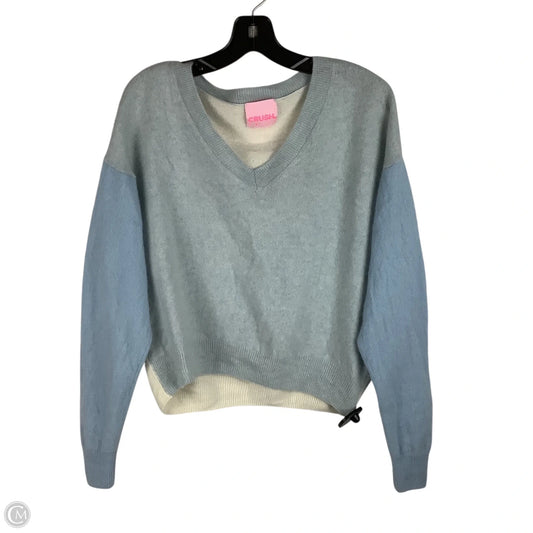 Sweater Cashmere By Cmc In Blue & Cream, Size: S