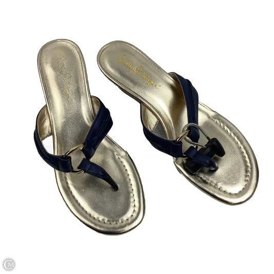 Sandals Designer By Lilly Pulitzer In Navy, Size: 6