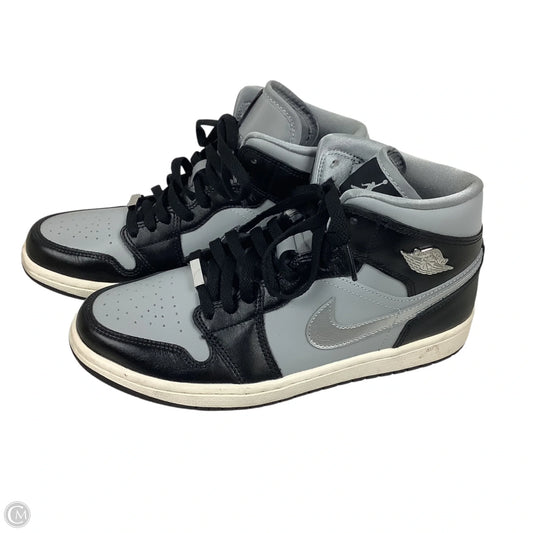 Shoes Luxury Designer By Jordan In Black & Grey, Size: 9