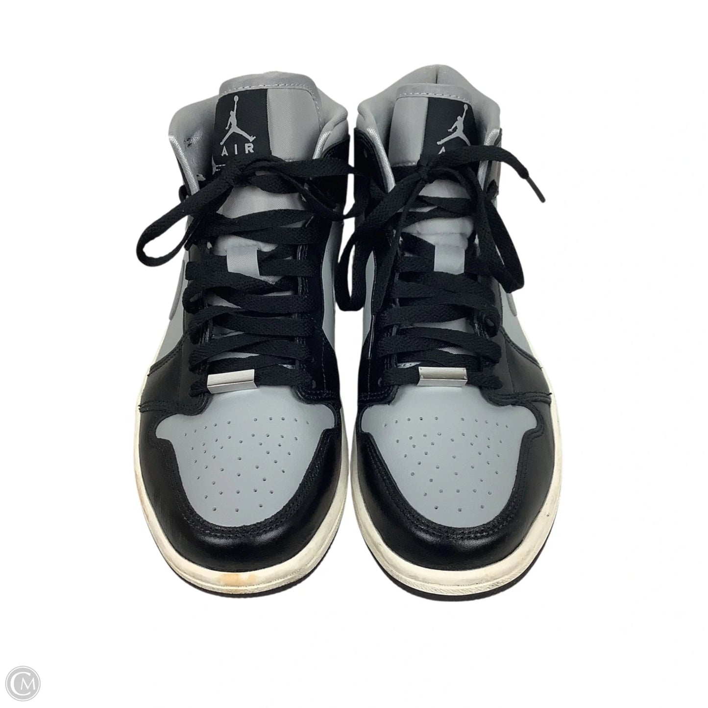 Shoes Luxury Designer By Jordan In Black & Grey, Size: 9