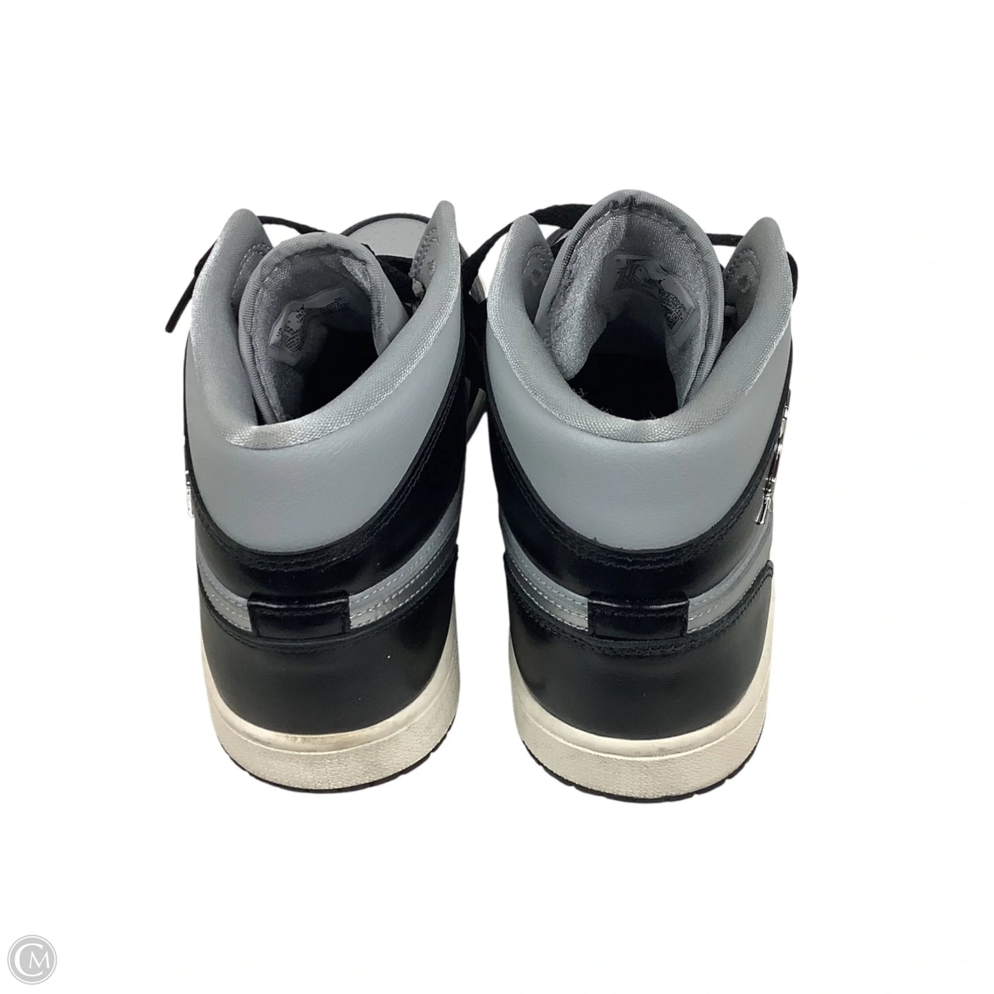 Shoes Luxury Designer By Jordan In Black & Grey, Size: 9