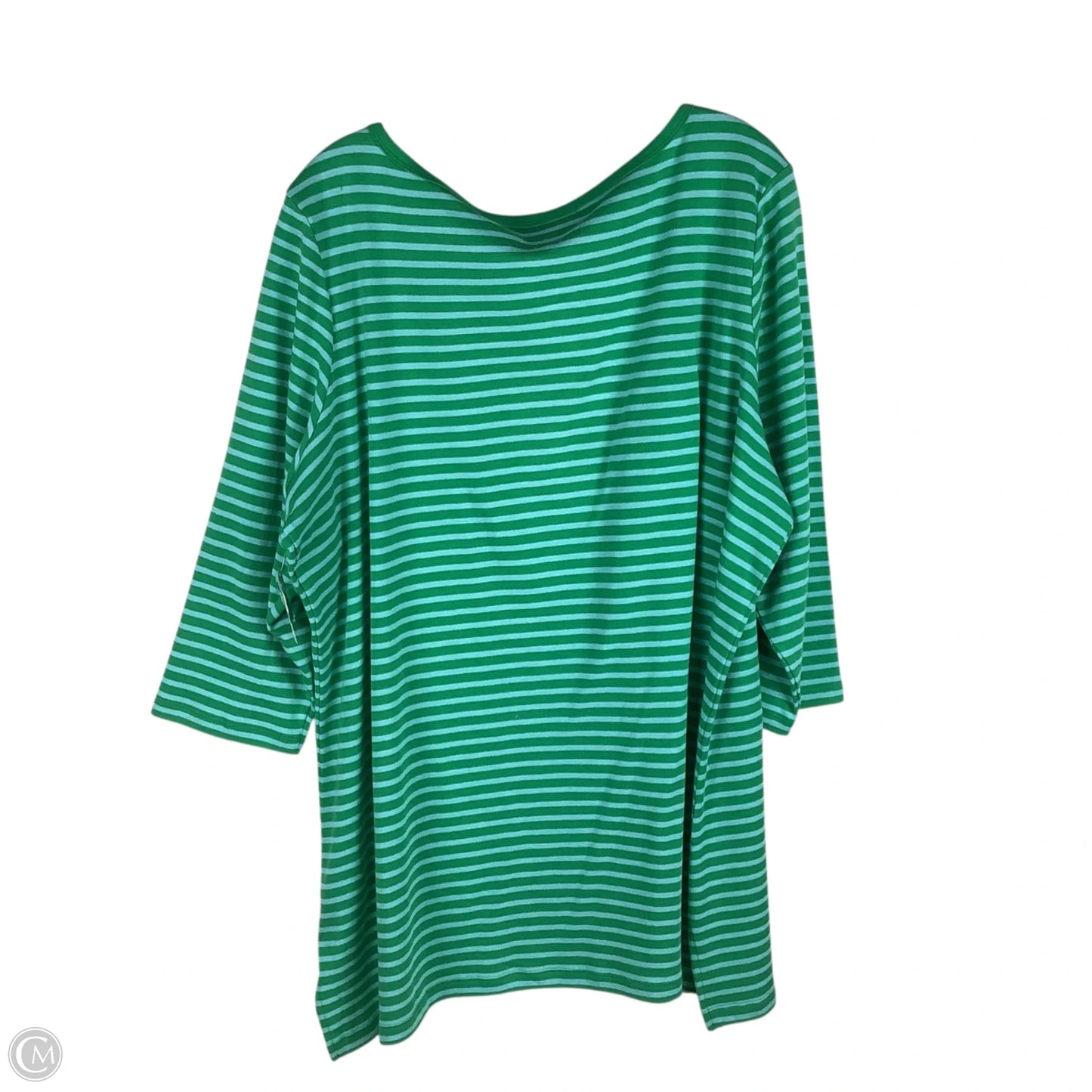 Top Long Sleeve By Kim Rogers In Blue & Green, Size: 2x
