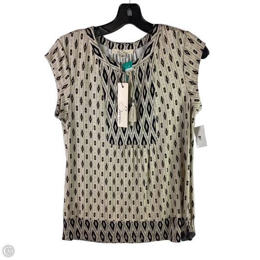 Top Short Sleeve By Clothes Mentor In Tan, Size: S