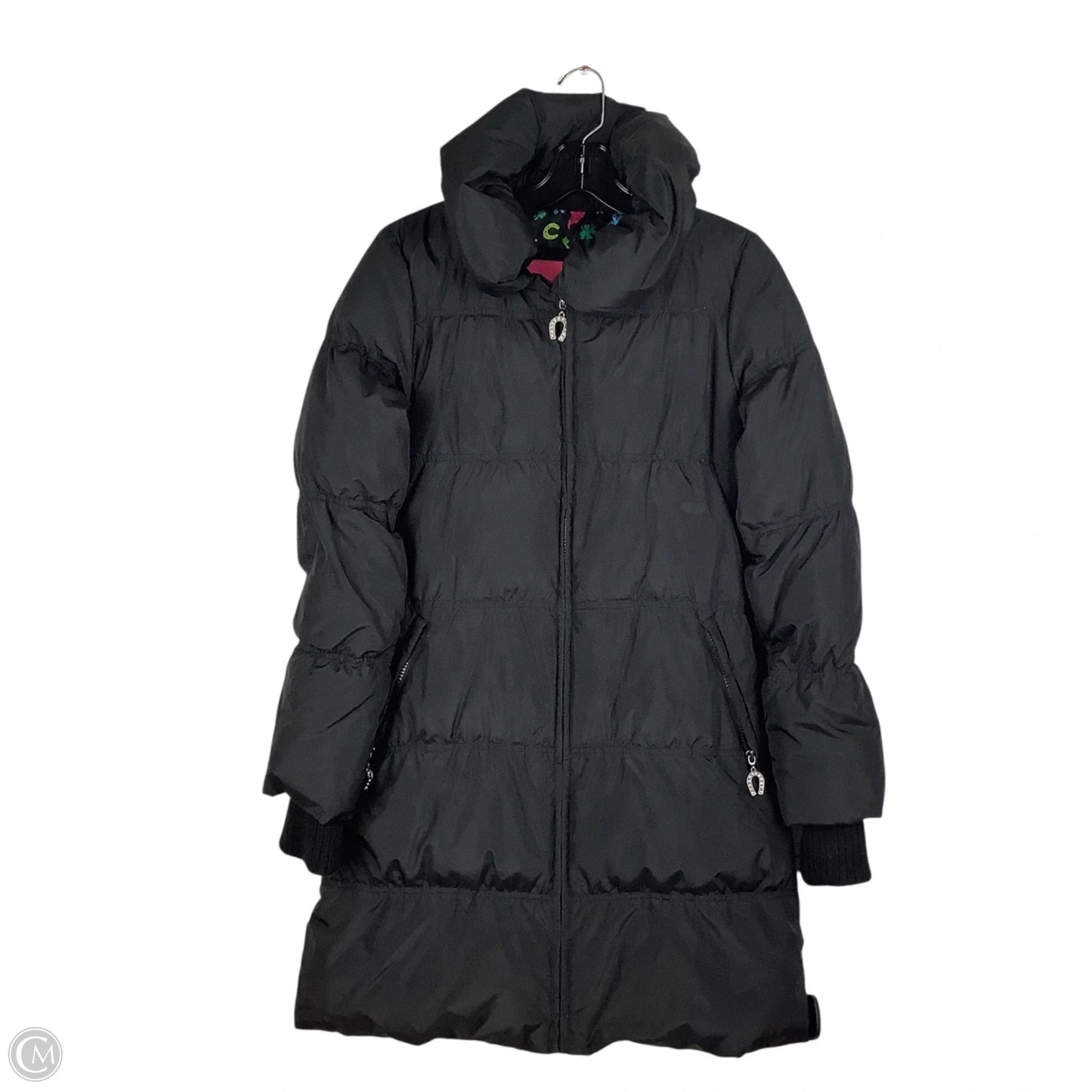 Coat Puffer & Quilted By Betsey Johnson In Black, Size: Xs