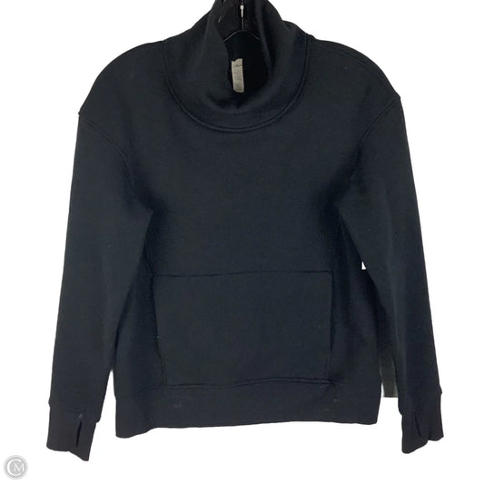 Athletic Top Long Sleeve Collar By Lululemon In Black, Size: 2