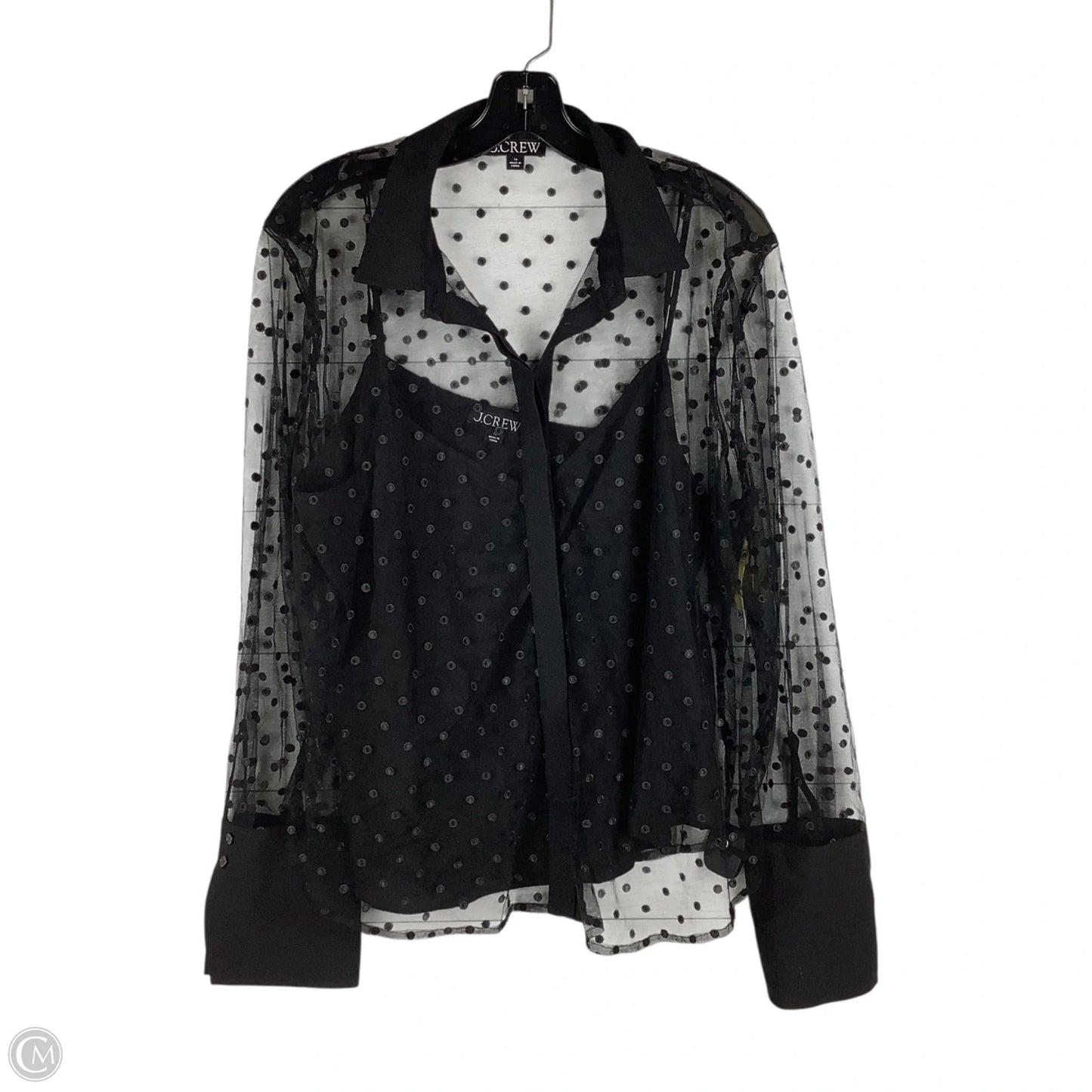 Top Long Sleeve By J. Crew In Black, Size: 16