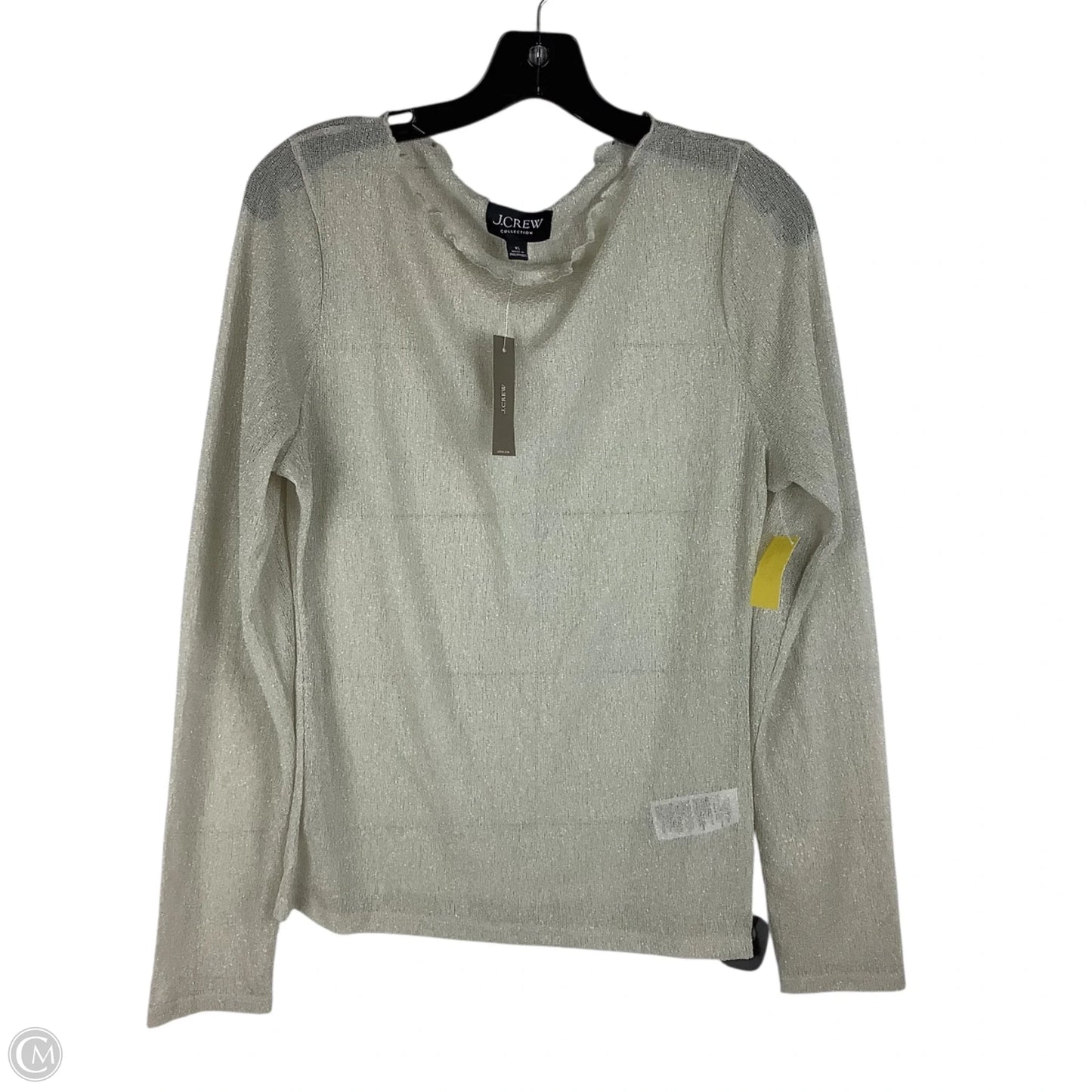 Top Long Sleeve Basic By J. Crew In Cream, Size: Xl