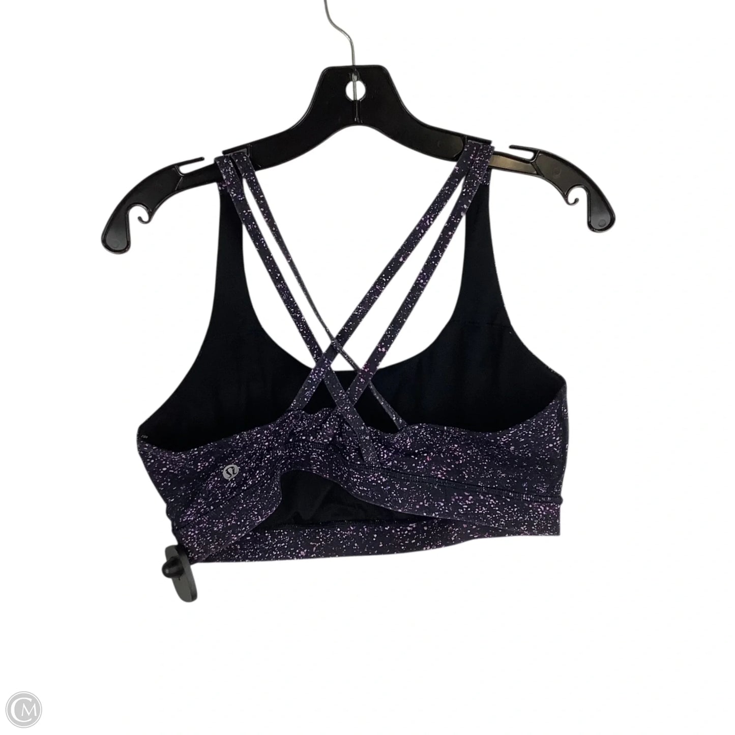 Athletic Bra By Lululemon In Black & Purple, Size: 12