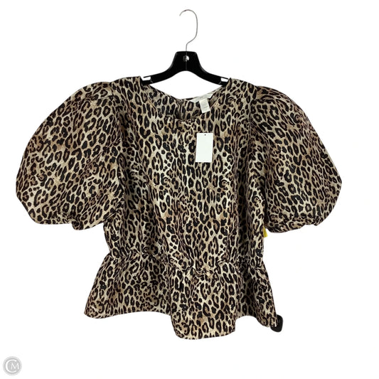 Top Short Sleeve By H&m In Animal Print, Size: Xxl
