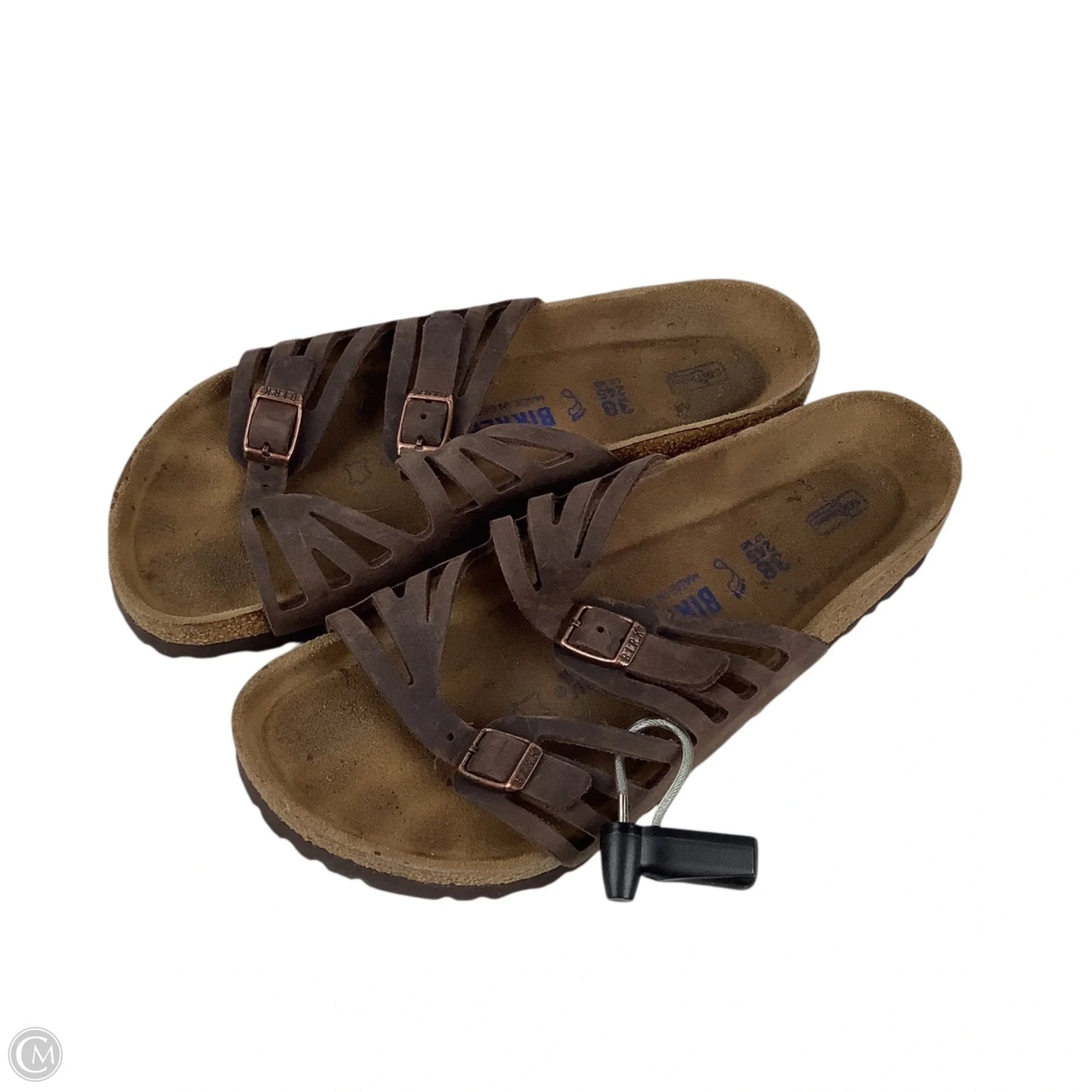 Sandals Flats By Birkenstock In Brown, Size: 7.5 (38)