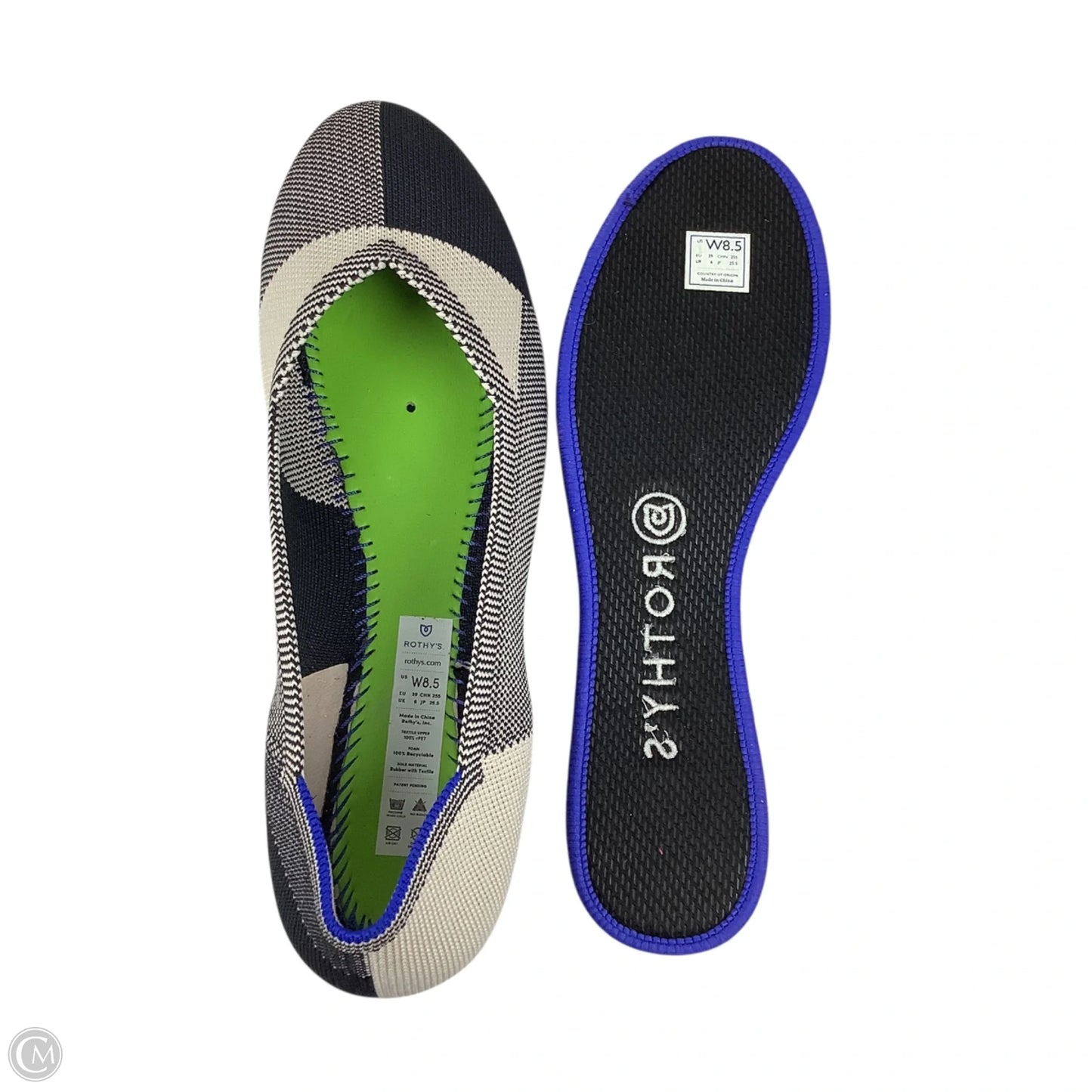 Shoes Flats By Rothys In Plaid, Size: 8.5