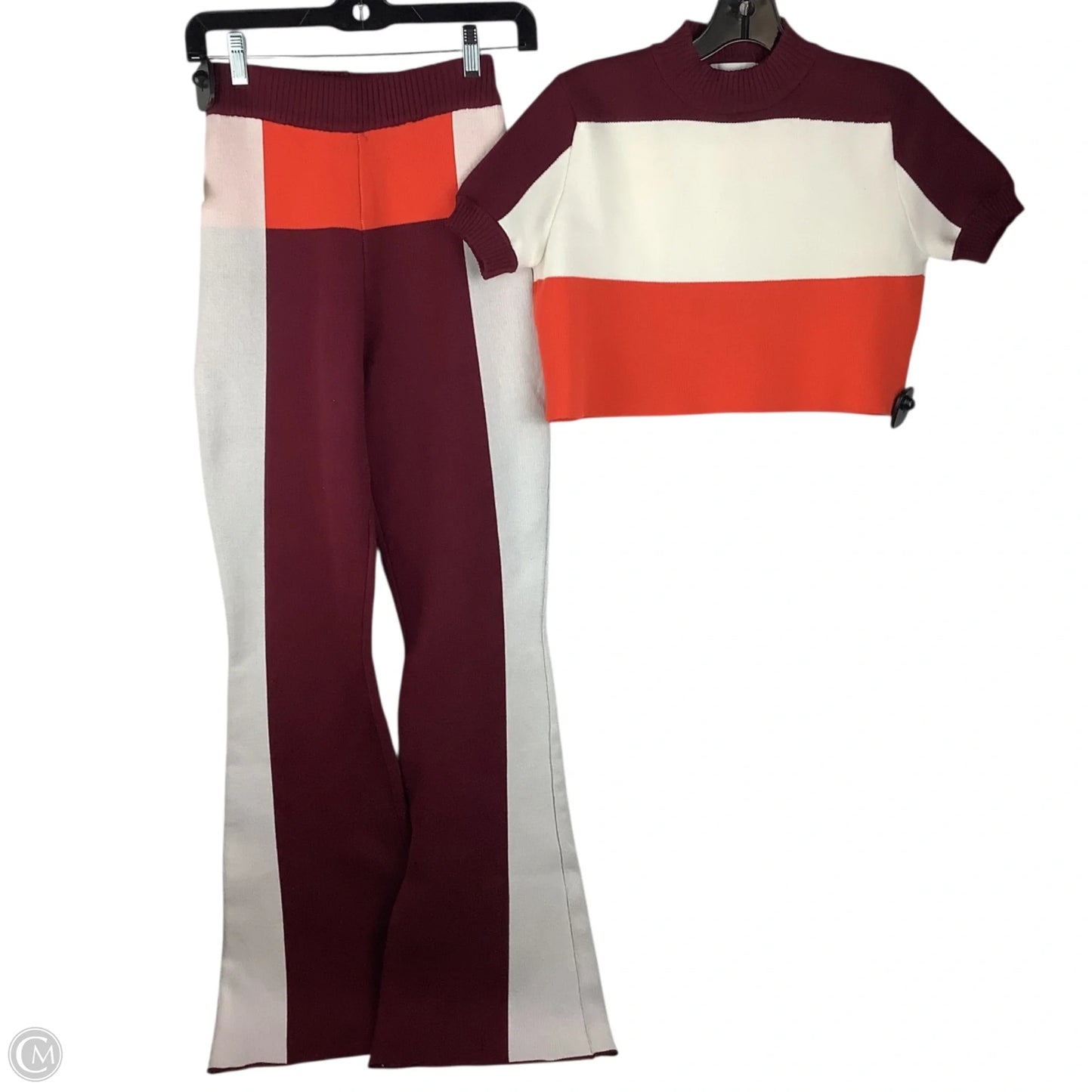 Pants Set 2pc By Cmc In Red & White, Size: S/M