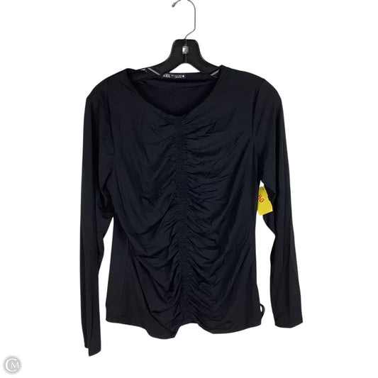 Top Long Sleeve By Zara In Black, Size: Xl